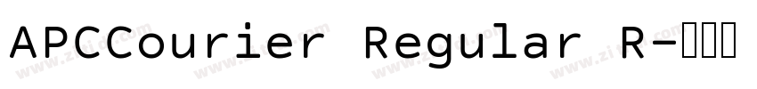 APCCourier Regular R字体转换